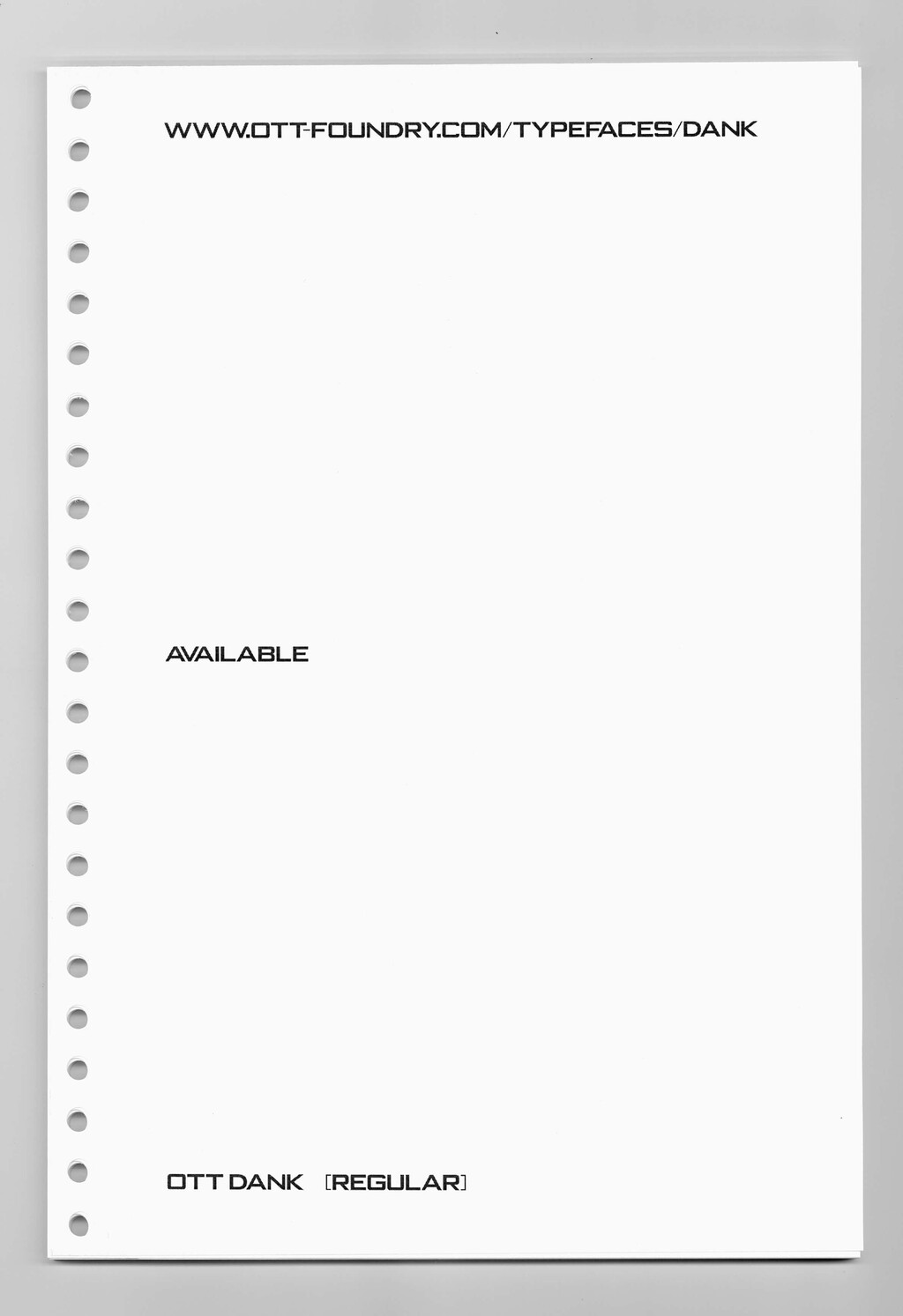 OTT DANK (REGULAR) TYPEFACE, 2025. 
now available through <a href="https://ott-foundry.com/typefaces/dank">OTT-FOUNDRY</a> - © Axel Pelletanche